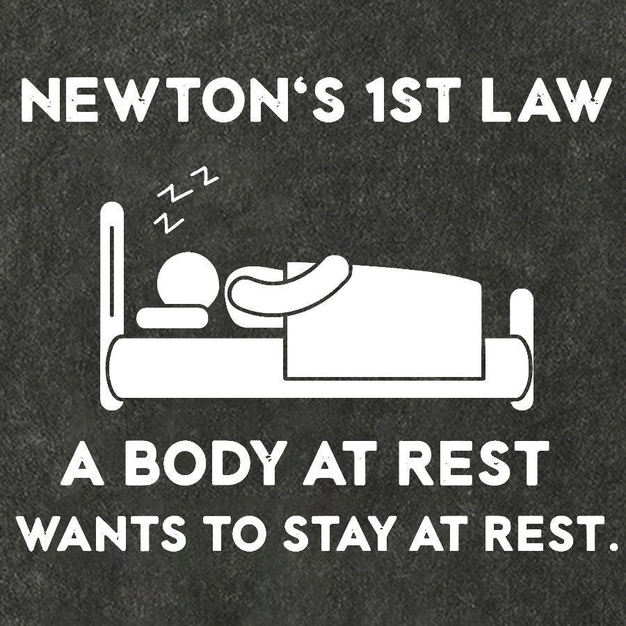 Newton's First Law Vintage Distressed T-shirt
