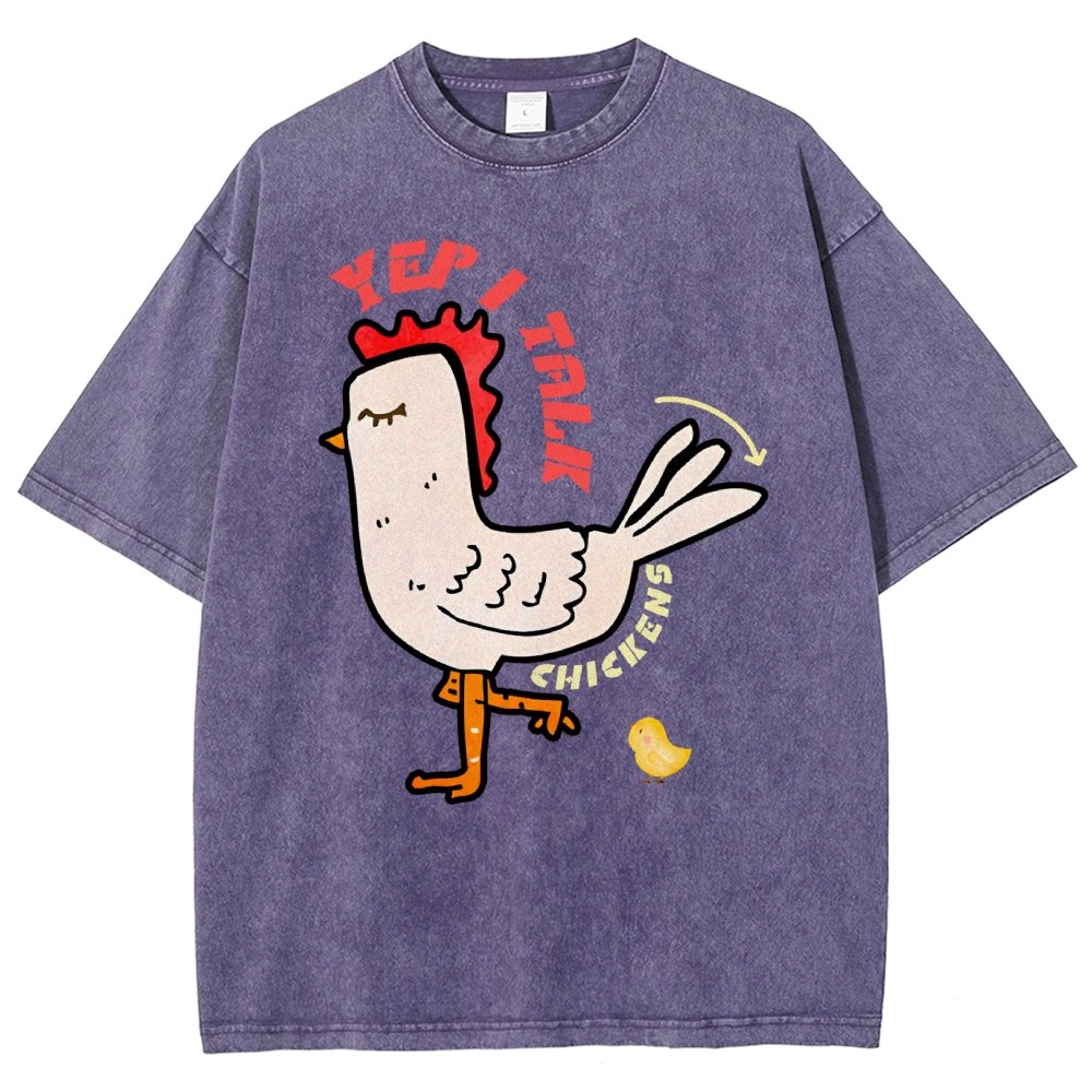 Best Yep I Talk To Chickens Vintage Distressed T-shirt