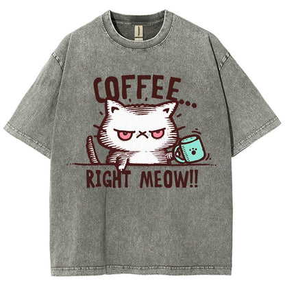 CATffeine Vintage Distressed T-shirt