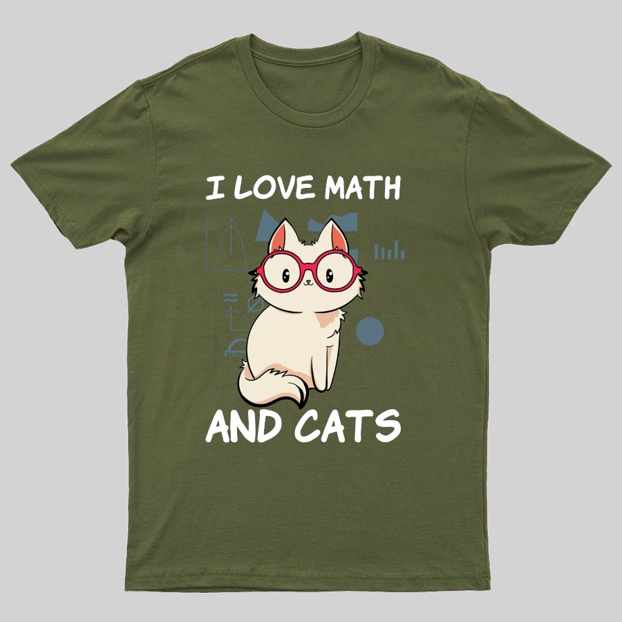 I Love Math And Cats Math Nerd T-Shirt