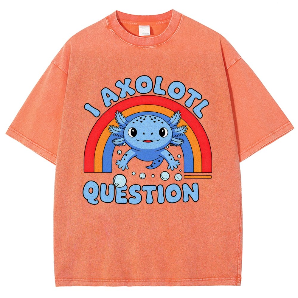 Cute Axolotl I axolotl questions Vintage Distressed T-shirt