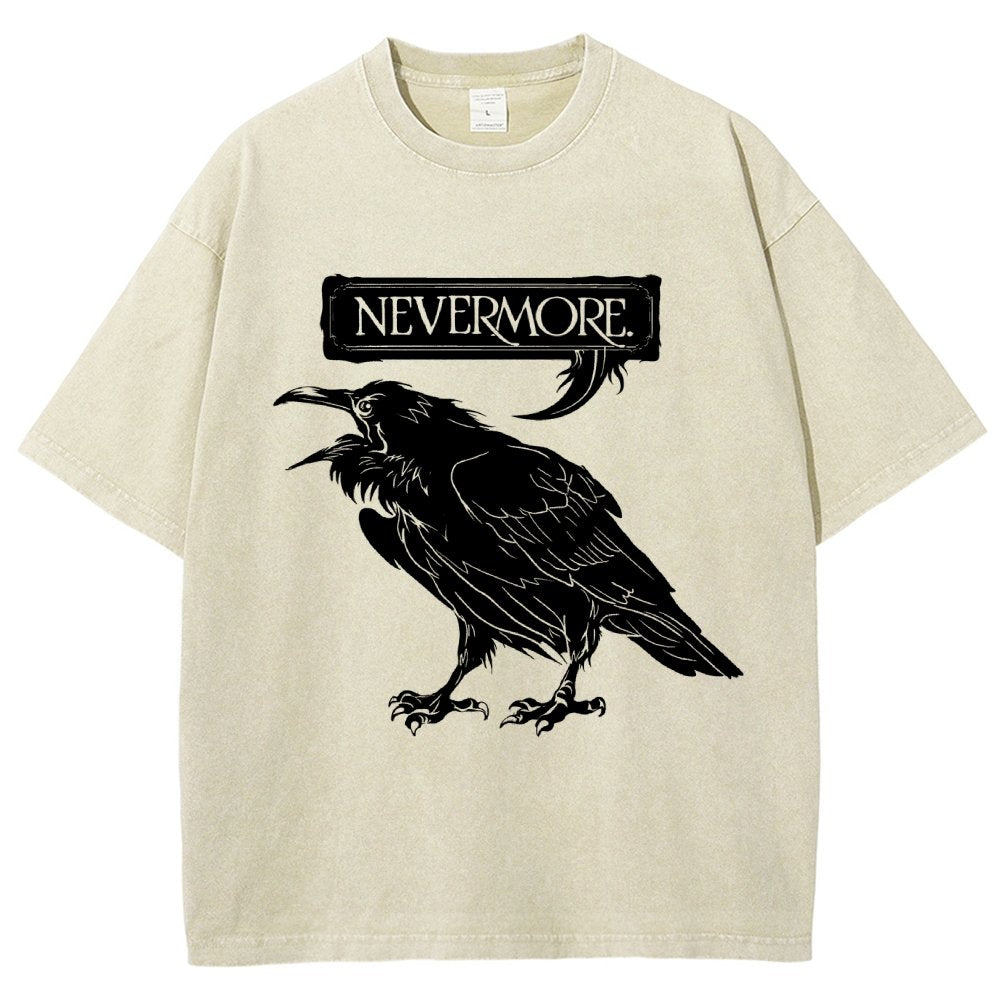 Nevermore Raven Vintage Distressed T-shirt