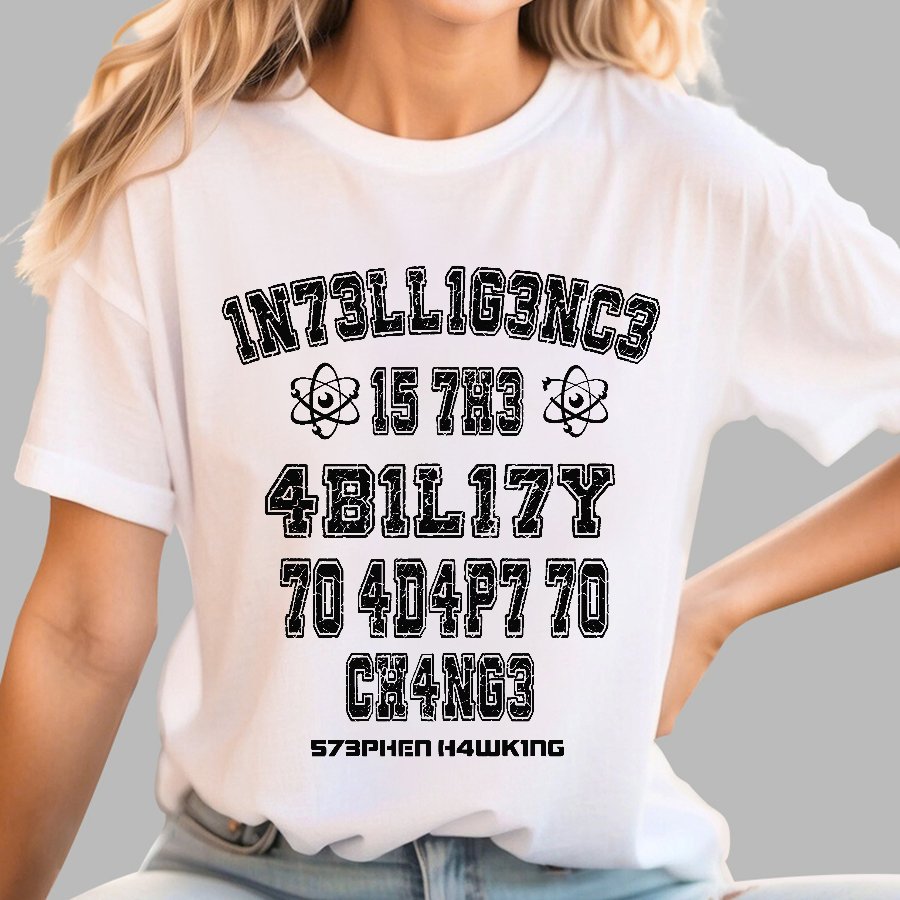 Stephen Hawking Intelligence Science Geek T-Shirt