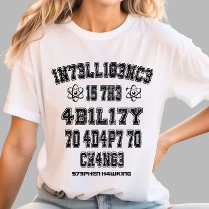 Stephen Hawking Intelligence Science Geek T-Shirt