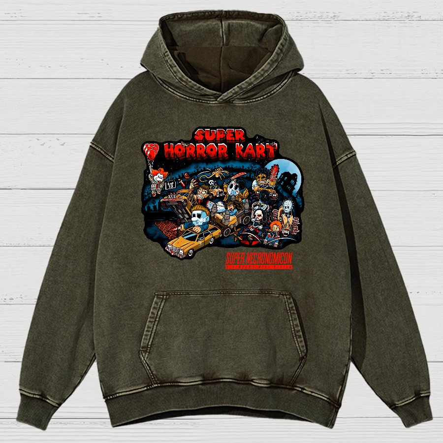 Super Horror Kart Vintage Distressed Hoodie