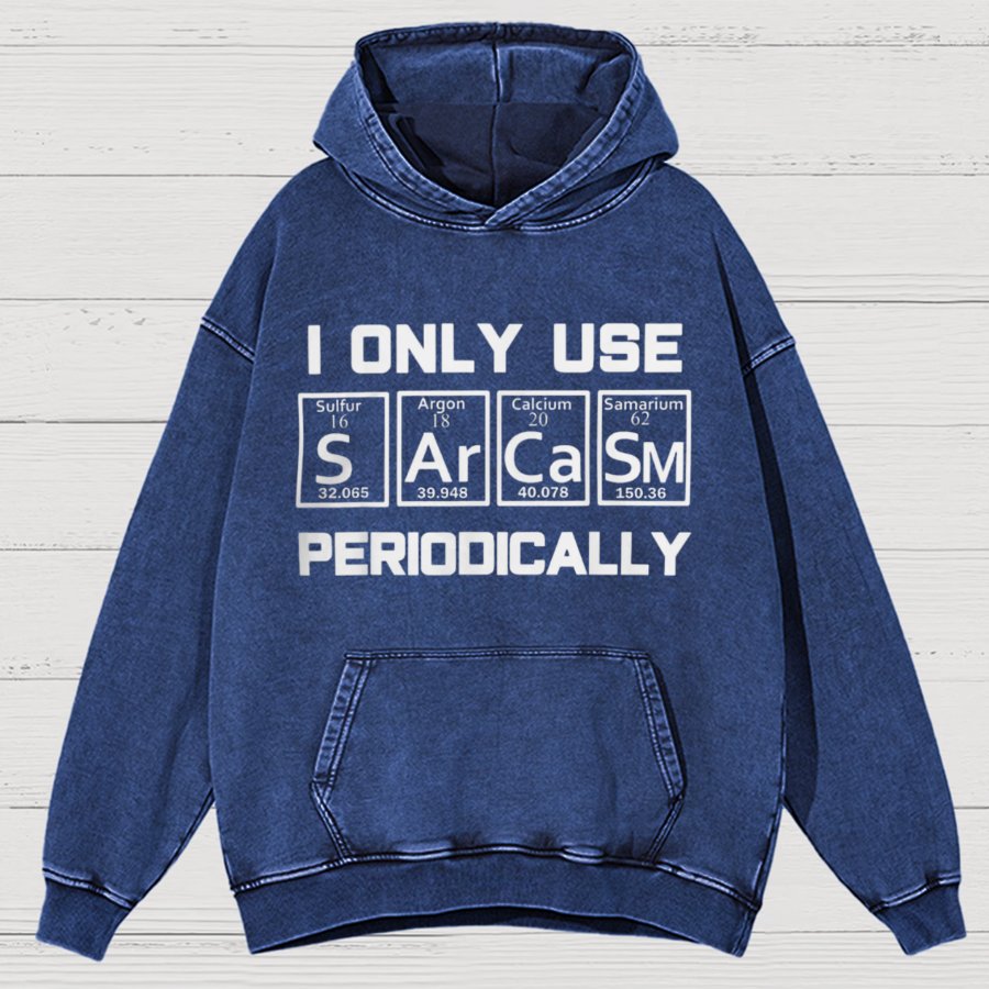 Sarcasm Periodic Table Element Vintage Distressed Hoodie