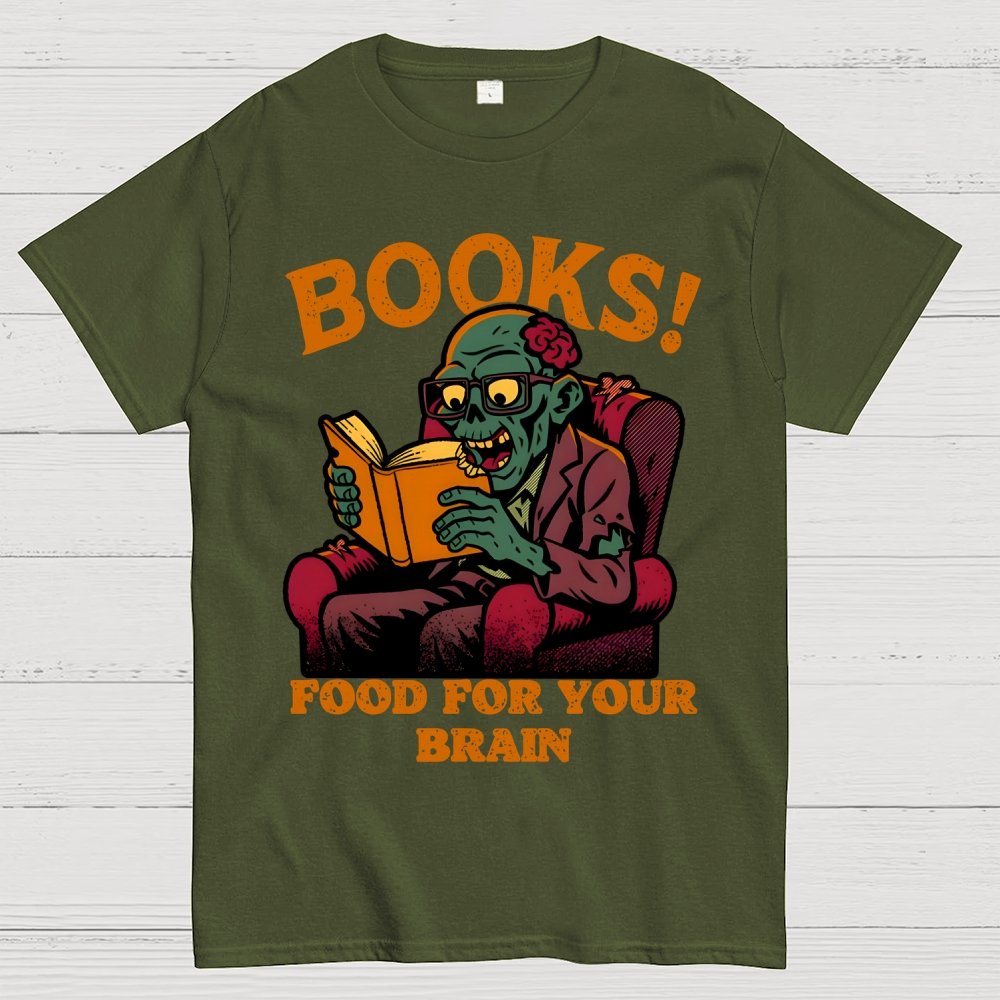 Books! Food For Your Brain Geek T-Shirt