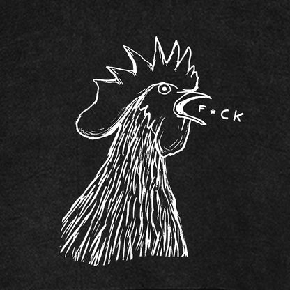 Chicken  F*ck Vintage Distressed Hoodie