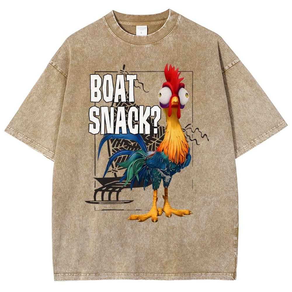 Boat Snack  Chicken Vintage Distressed T-shirt