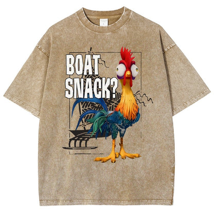 Boat Snack  Chicken Vintage Distressed T-shirt