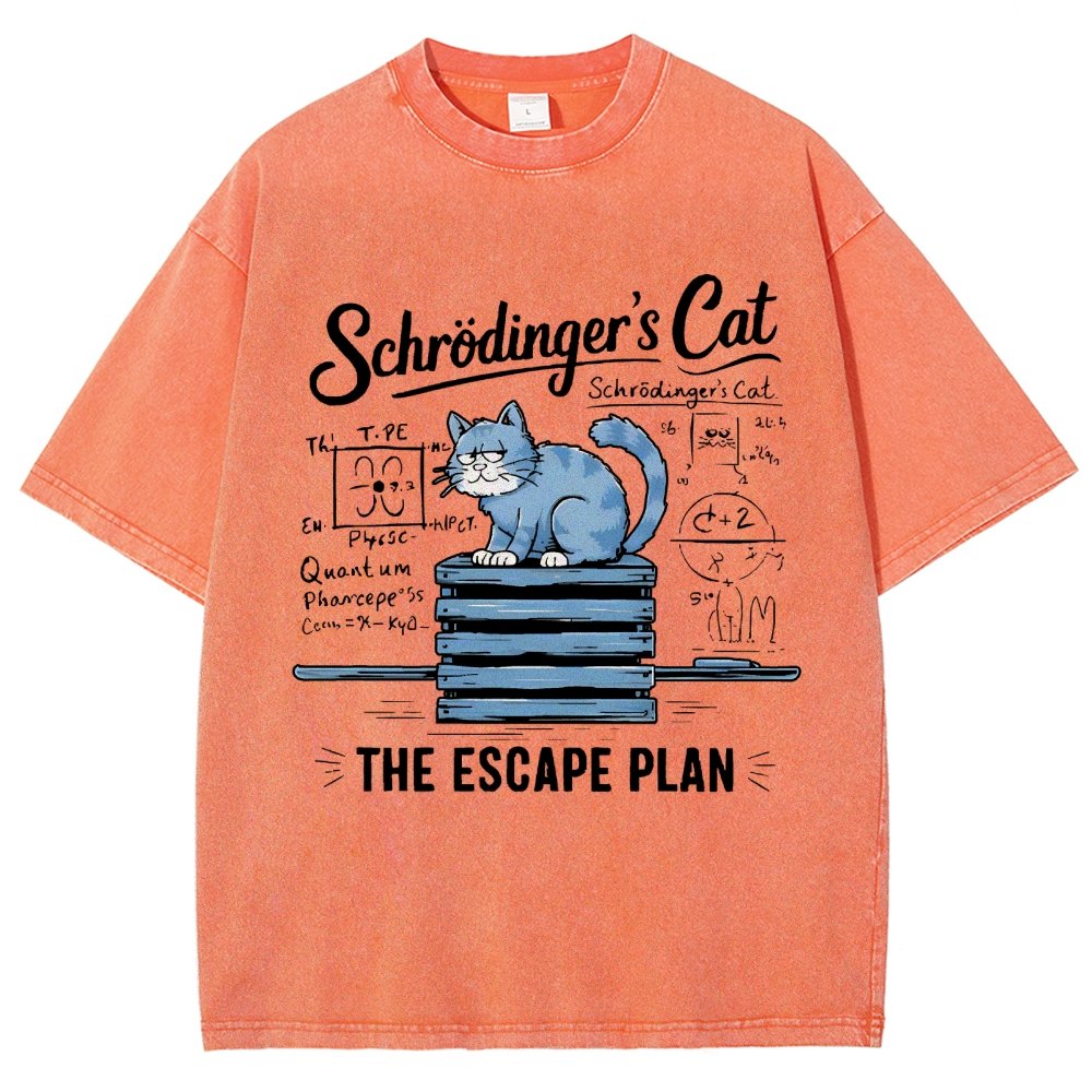 Schrödinger's Cat Of The Escape Plan Science Vintage Distressed T-shirt