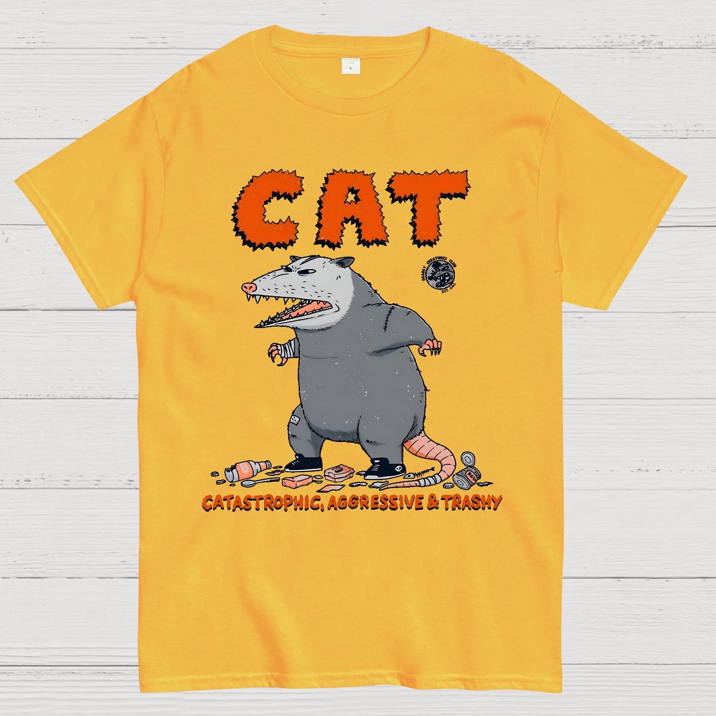 Cat Catastrophic Aggressive Trashy Geek T-Shirt