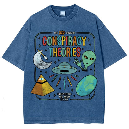 The Big Book Of Conspiracy Theories Vintage Distressed T-shirt