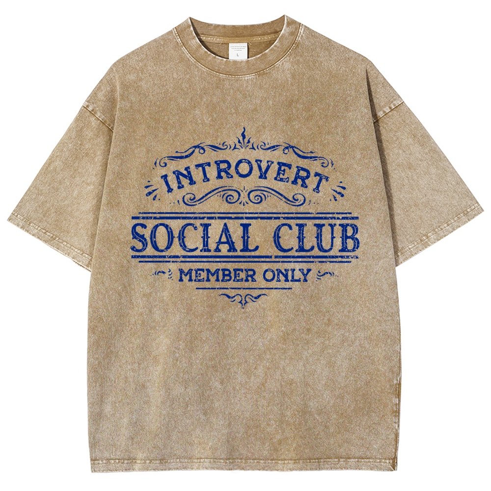 Introvert Social Club Vintage Distressed T-shirt