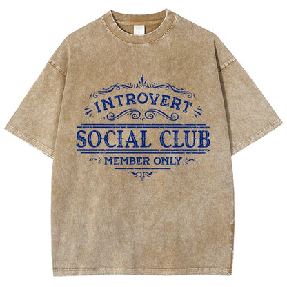 Introvert Social Club Vintage Distressed T-shirt