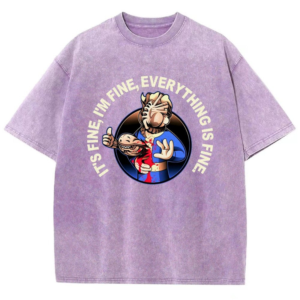 I'M Fine Everything Is Fine Vintage Distressed T-shirt