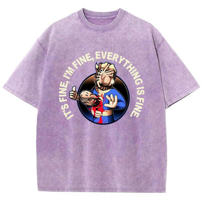 I'M Fine Everything Is Fine Vintage Distressed T-shirt
