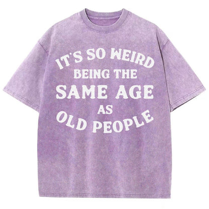 Same Age As Old People Vintage Distressed T-shirt