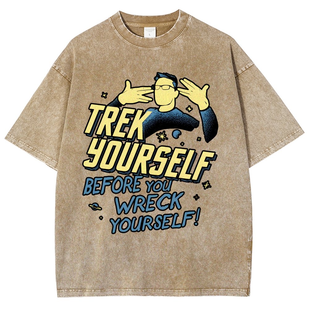 Track Yourself Before You Wreck Yourself  Vintage Distressed T-shirt