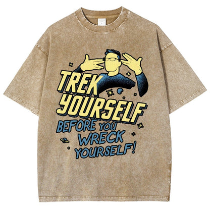 Track Yourself Before You Wreck Yourself  Vintage Distressed T-shirt
