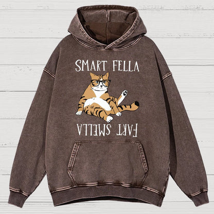 Funny Cat Vintage Distressed Hoodie