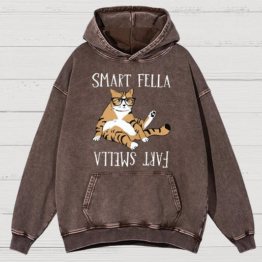 Funny Cat Vintage Distressed Hoodie