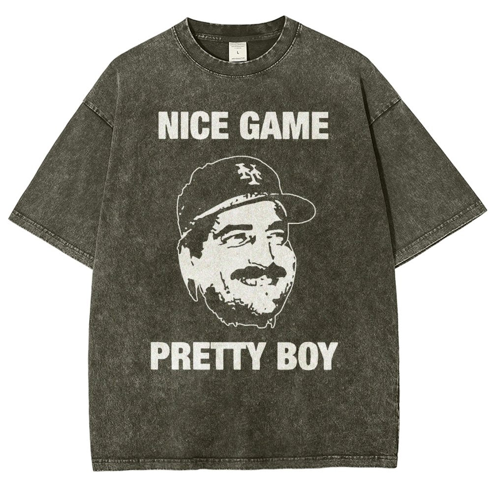 NICE GAME PRETTY BOY  Vintage Distressed T-shirt
