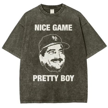 NICE GAME PRETTY BOY  Vintage Distressed T-shirt