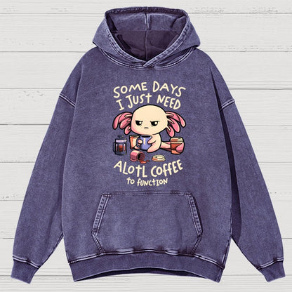 Alotl Coffee Vintage Distressed Hoodie