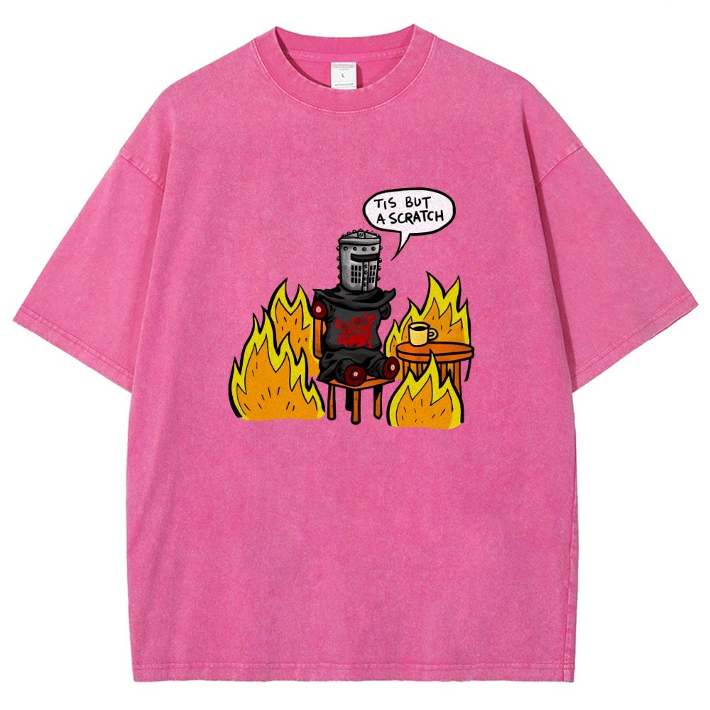 Tis Is Fine Vintage Distressed T-shirt