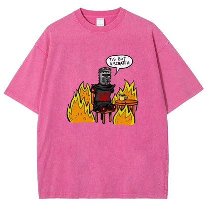 Tis Is Fine Vintage Distressed T-shirt