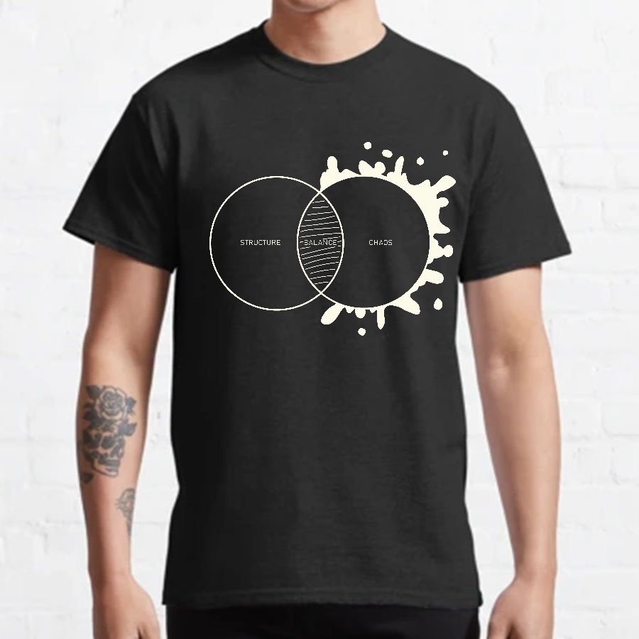 Balance Between Structure and Chaos Geeky T-Shirt