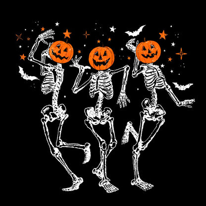 Dancing Skeleton Pumpkin Geeky T-Shirt