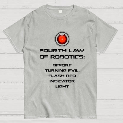 Law of Robotics: Before Turning Evil Flash Red Indicator Light Geeky T-Shirt