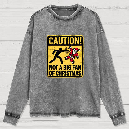 Christmas Caution Washed Long Sleeve Tee