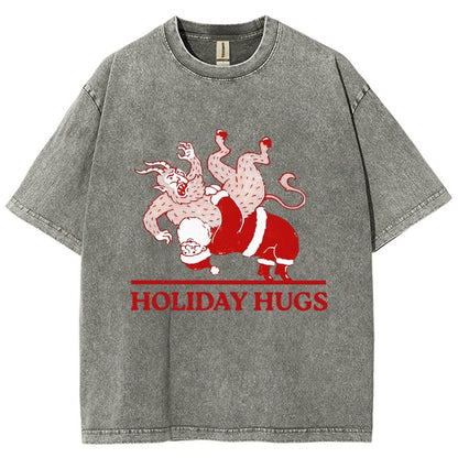 Holiday Hugs Vintage Distressed T-shirt