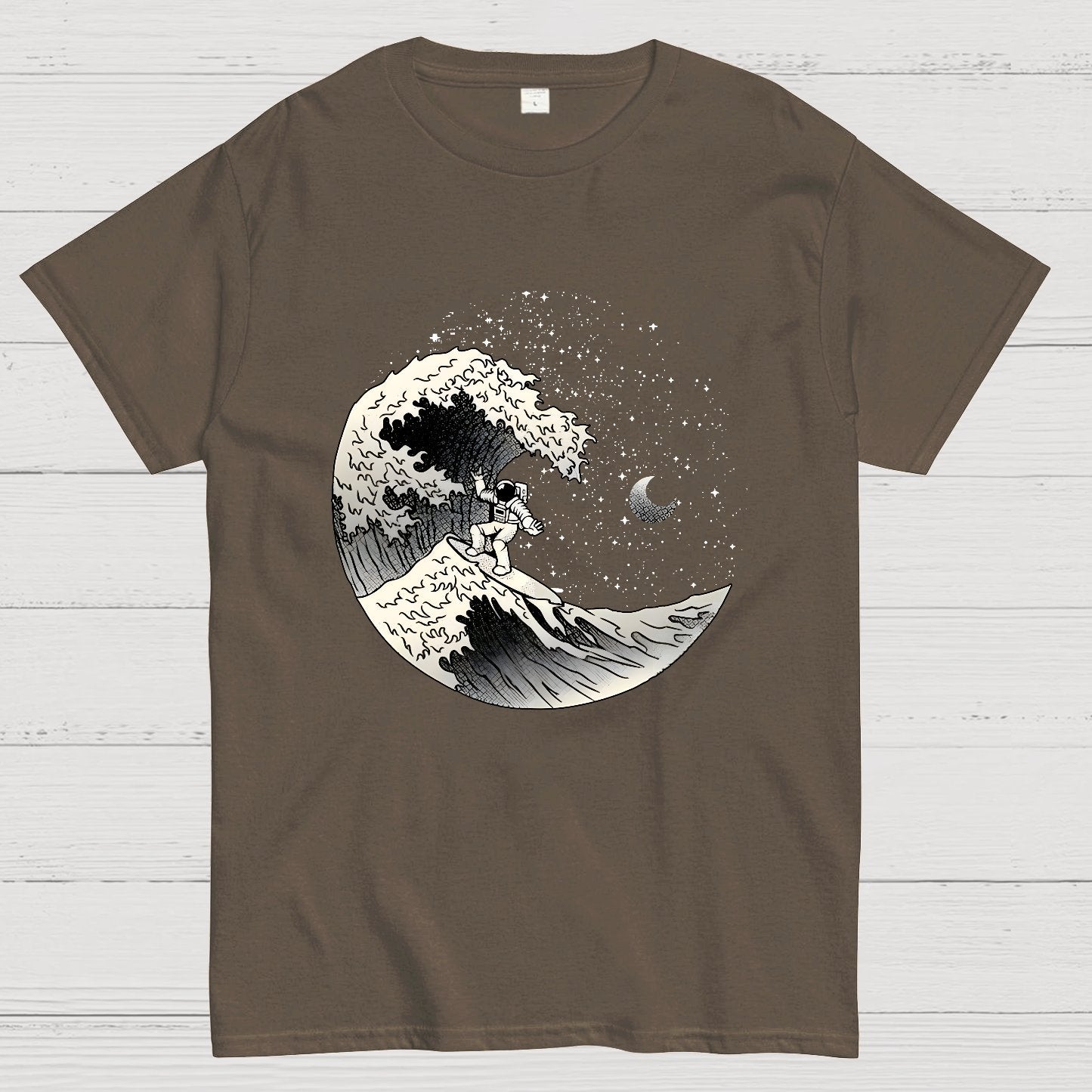 Astronaut Surfing Kanagawa Wave by Tobe Fonseca Geek T-Shirt