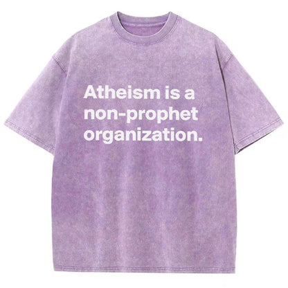 Atheism Is A Non-Prophet Organization Vintage Distressed T-shirt