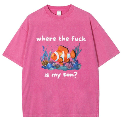 Where The F*ck Is My Son Vintage Distressed T-shirt