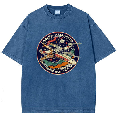 Squadron Patch Vintage Distressed T-shirt