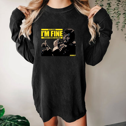 Ellis is Fine Washed Long Sleeve Tee