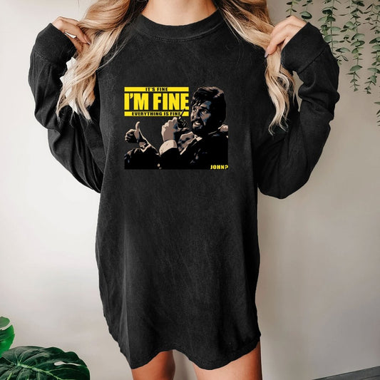 Ellis is Fine Washed Long Sleeve Tee