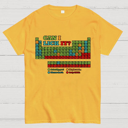 Can I Lick It? Periodic Table Unisex Geek T-Shirt