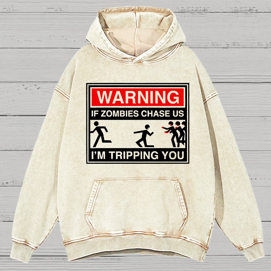 If Zombies Chase Us Vintage Distressed Hoodie