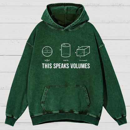 This Speaks Volumes Geometry Vintage Distressed Hoodie