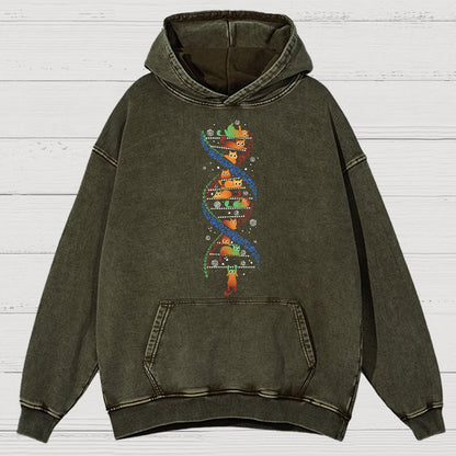 CATS DNA Geeky Vintage Distressed Hoodie