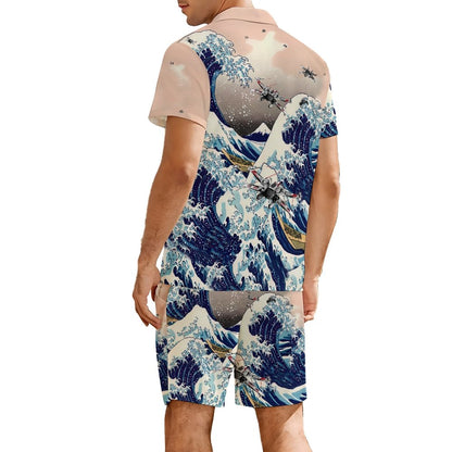 Sea Flight Battle Hawaiian Shirt Set