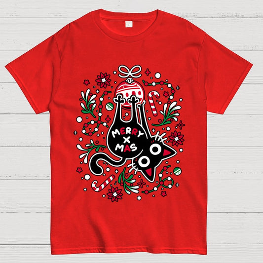Christmas Cat Butt Geek T-Shirt