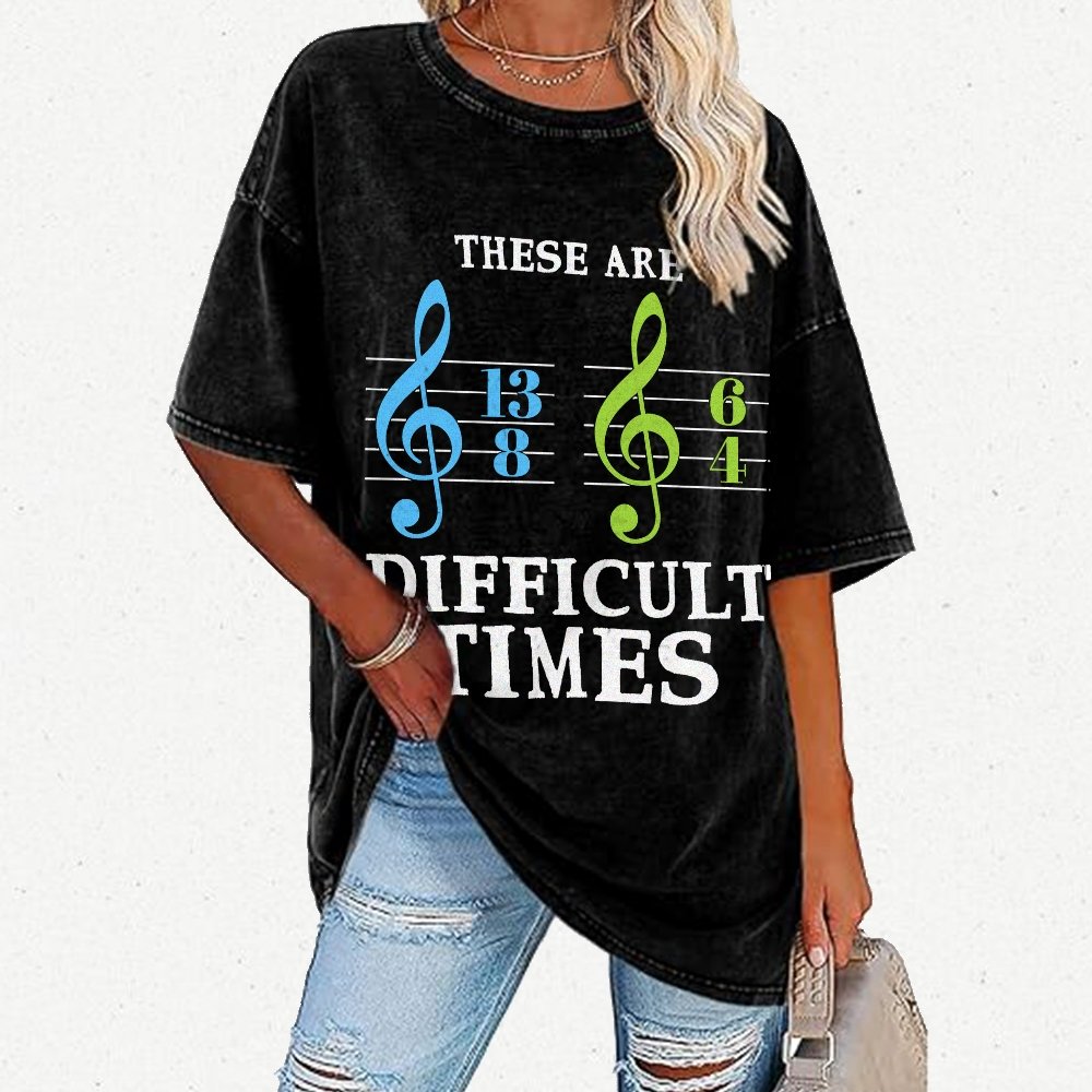 These Are Difficult Times Vintage Distressed T-shirt