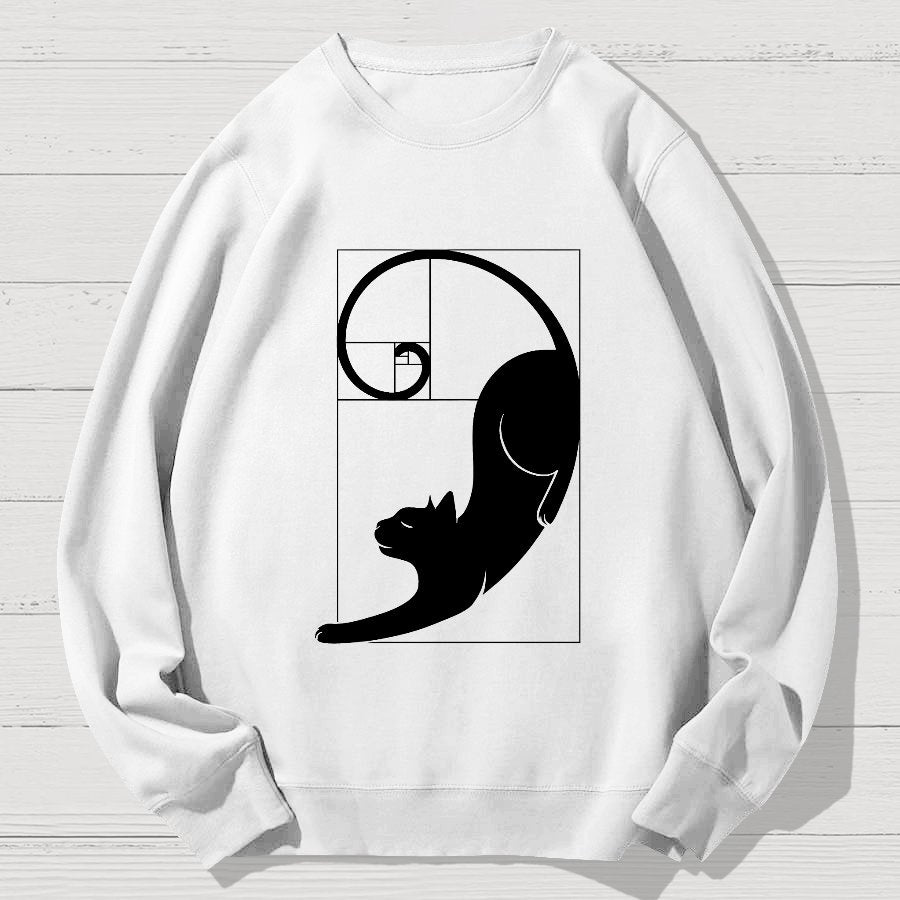Fibonacci Kittens Geek Cotton Sweatshirt